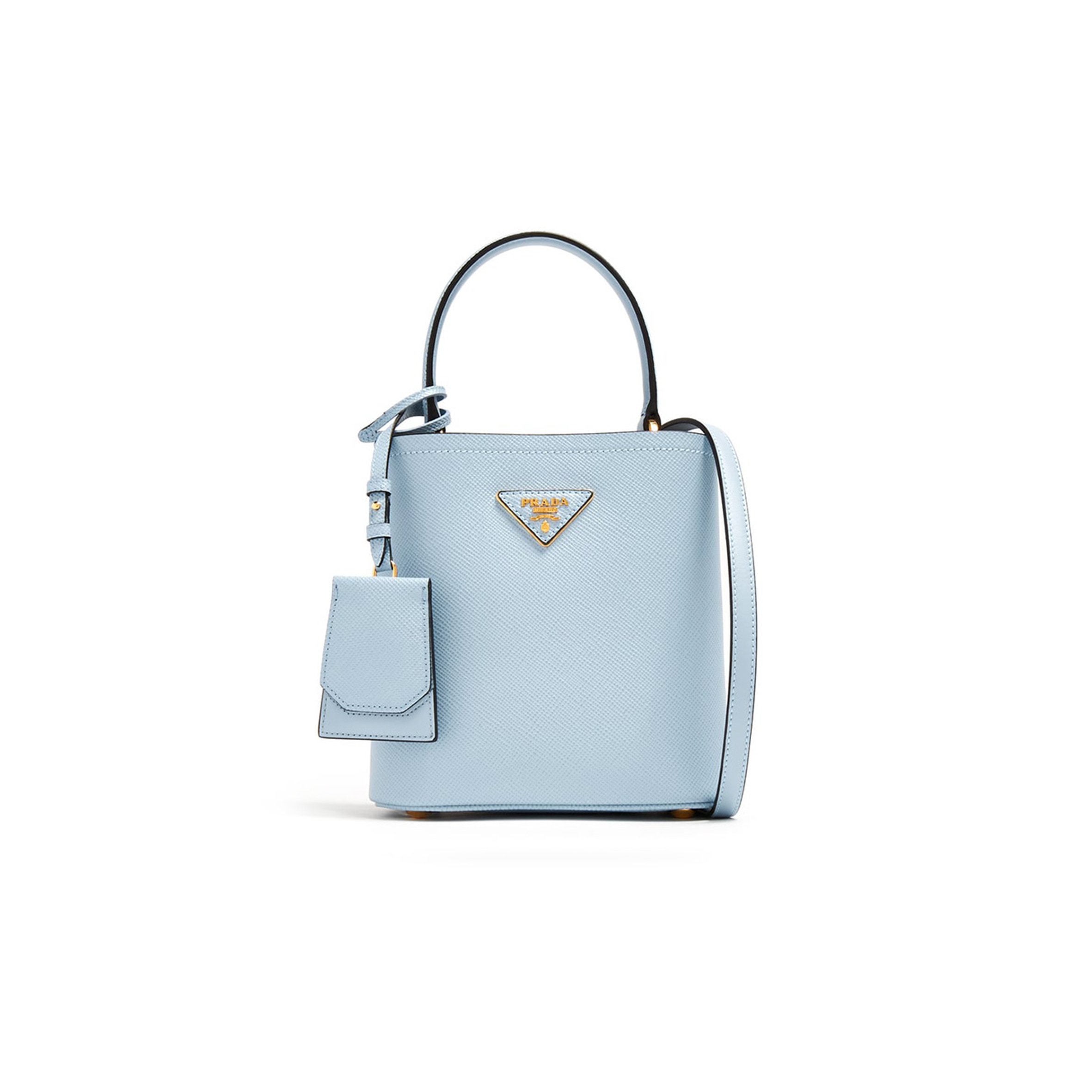 Pra*a panier saffiano leather medium bag 1ba212 (22.5*21.5*13cm)